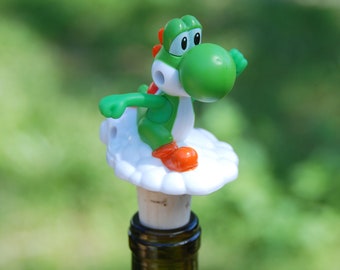 Yoshi Wine Bottle Stopper Super Mario Brothers Dinosaur Cloud