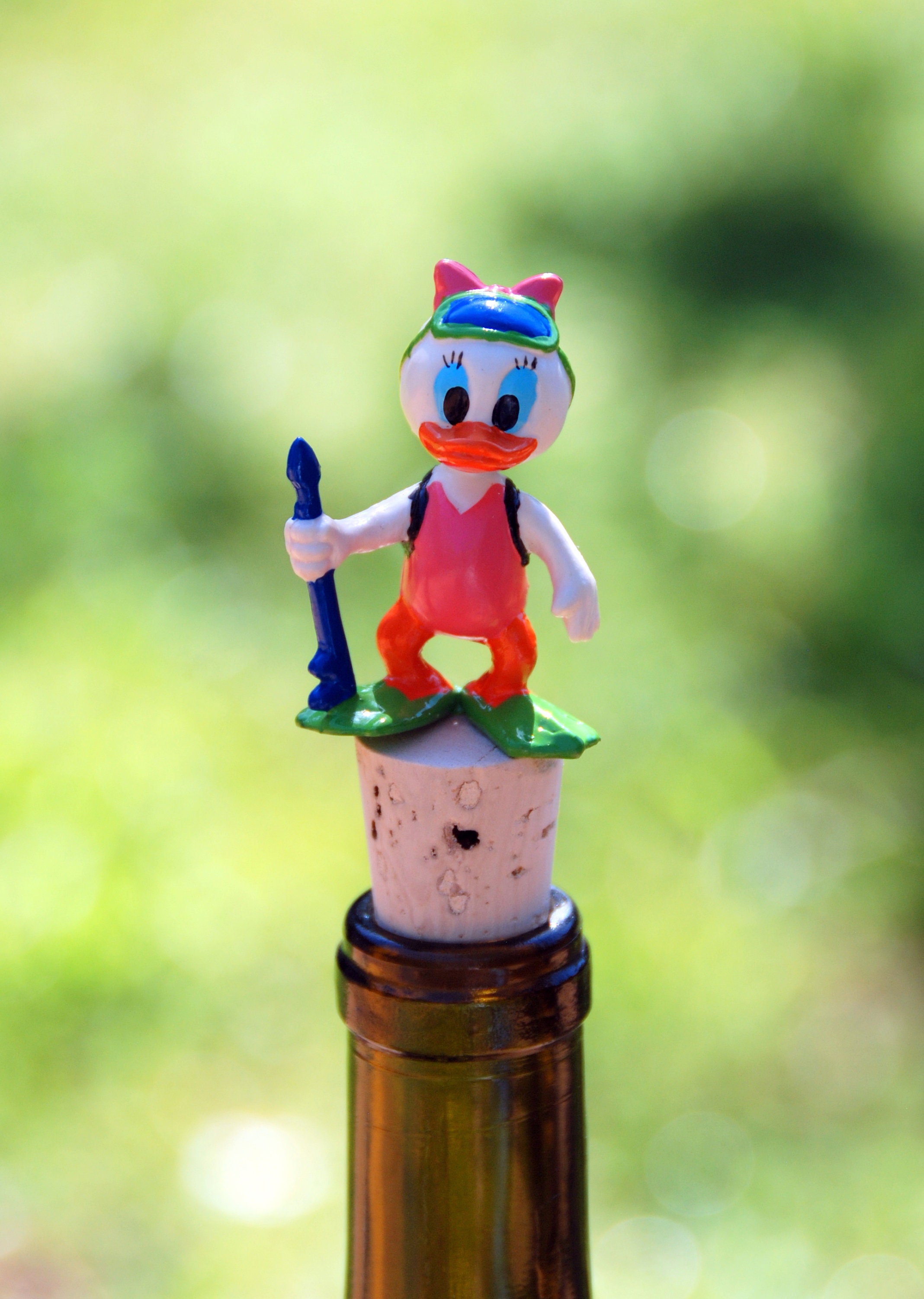Daisy Duck Wine Bottle Stopper Disney Spear Fishing Diving Etsy Singapore