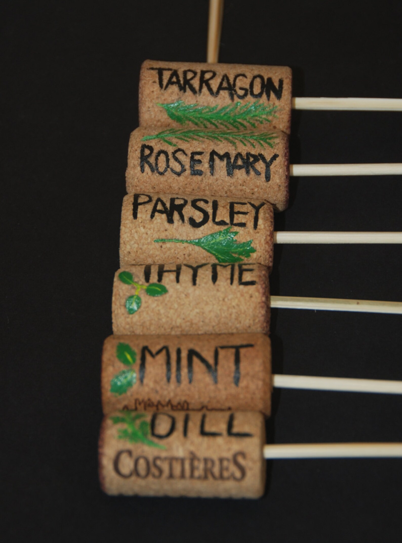 Wine Cork Herb Garden Stakes. Lots of Choices. Fruit and Etsy