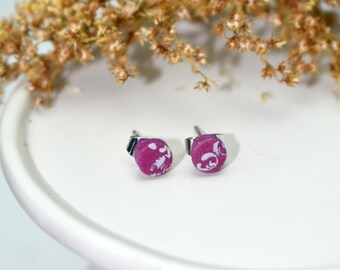 Tiny Purple Stud Earring