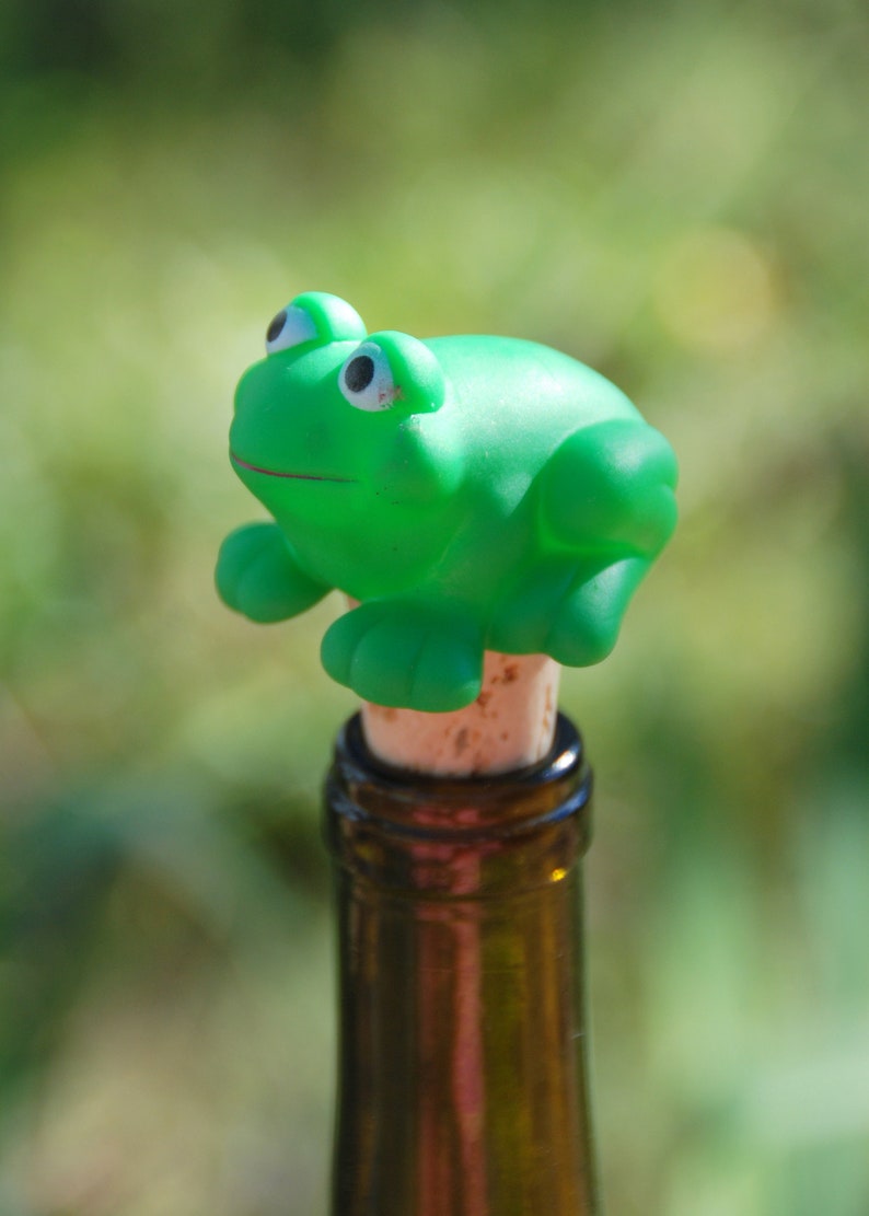 Frog Wine Bottle Stopper Etsy