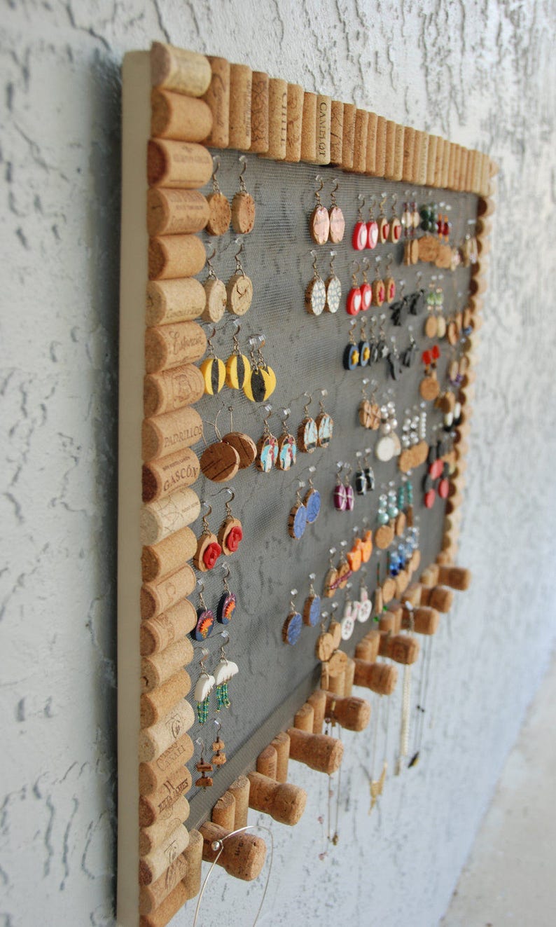 Wine Cork Jewelry Holder Large Great for Earrings and | Etsy