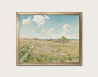 穏やかなセーヌ川の風景画｜フランスの田園風景｜シャルル＝フランソワ