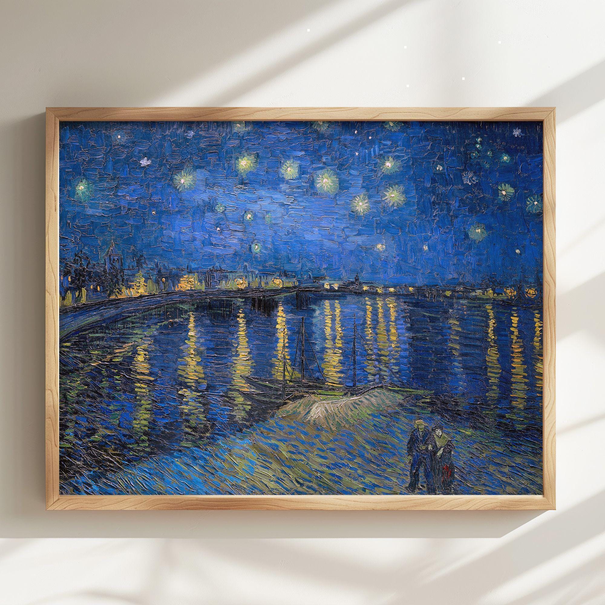 ルノワール Renoir 星月夜 90s ブラック アート 絵画 大判プリント 星月夜 ゴッホ模写 | 山本理宴子 Rieko Yamamoto ｜インテリア絵画