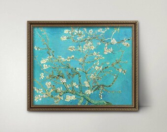 Van Gogh Printable - Flowering Almond, Vintage French Impressionist Flowers
