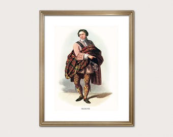 Ogilvie Clan — R.R. McIan, 1845. Highland Clan Print. Scottish Tartan Art. (Digital Download)