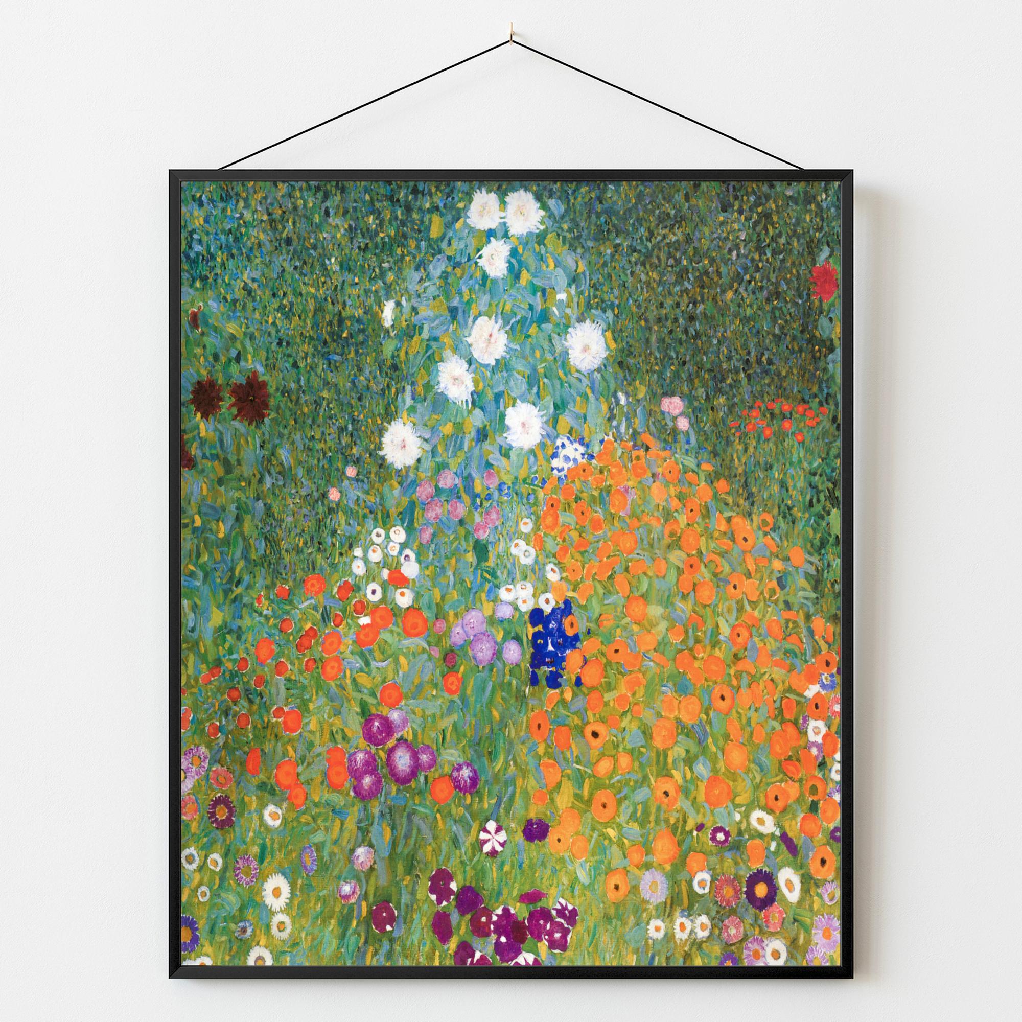 グスタフ・クリムト作「花園」プリントダウンロード - 現代絵画、植物