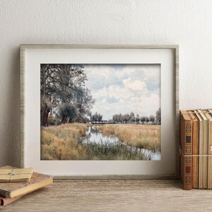 Muted English River Landscape Art | Marsh Painting | William Fraser Garden, 1897 | Fine Art Print | Digital Download image 3