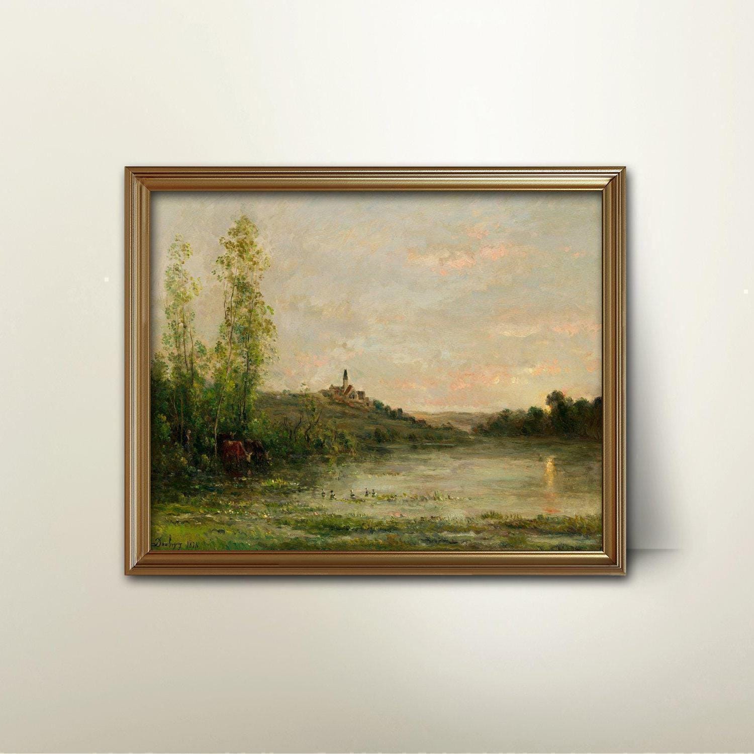 ドービニー・シャルル＝フランソワ、風景：ヴィエンヌ＝シュル＝セーヌ ドービニー・シャルル＝フランソワ、風景：ヴィエンヌ＝シュル＝セーヌ