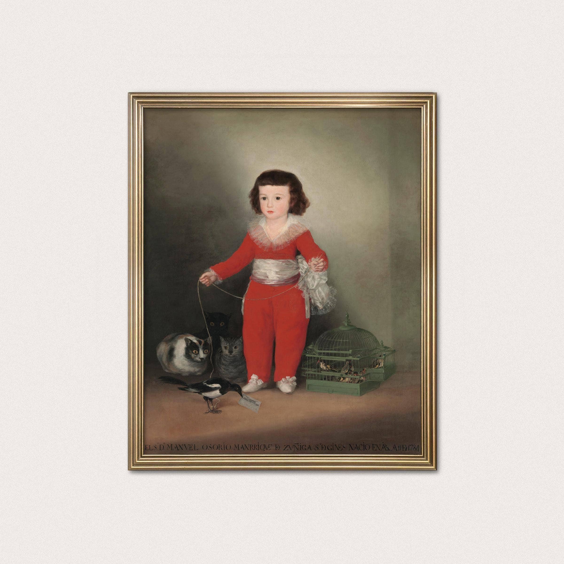 赤い少年 — フランシスコ・ゴヤ、1788年。マヌエル・オソリオ