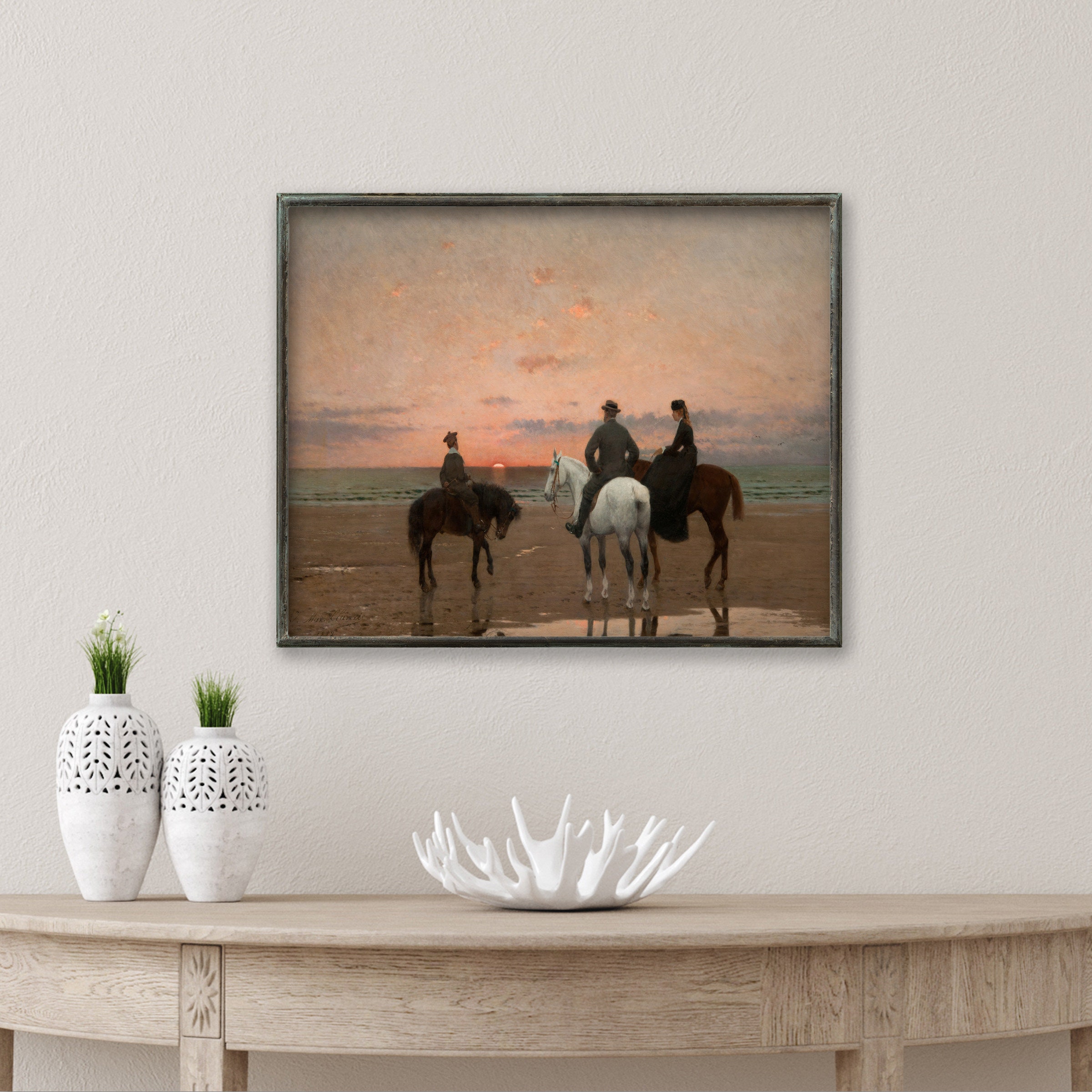 Beach landscape \u2022 Coastal wall art Cloud art \u2022 Antique horse painting \u2022 Victorian seascape horseback riders Printable \u2022 1880s horse art Beach landscape \u2022 Coastal wall art Cloud art \u2022 Antique horse painting \u2022 Victorian seascape horseback riders Printable \u2022 1880s horse art