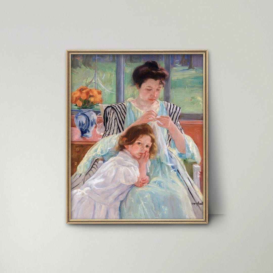 マタニティ・キス ヴィンテージ ステンドグラス メアリ―・カサット 母と子 マタニティ・キス ヴィンテージ ステンドグラス メアリ―・カサット 母