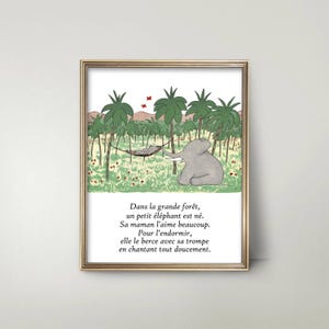French His Mom Loves Him Very Much Download Childrens Poem, Mother Son Quote Print for Nursery