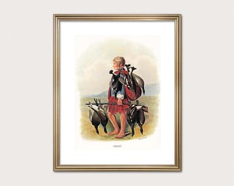 Grant Clan Hunter - R.R. McIan, 1845. Highland Clan Druck. Schottische Tartan-Kunst. (Digitaler Download)