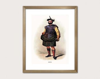 Skene Clan Chieftain — R.R. McIan, 1845. Highland Clan Print. Scottish Tartan Art. (Digital Download)