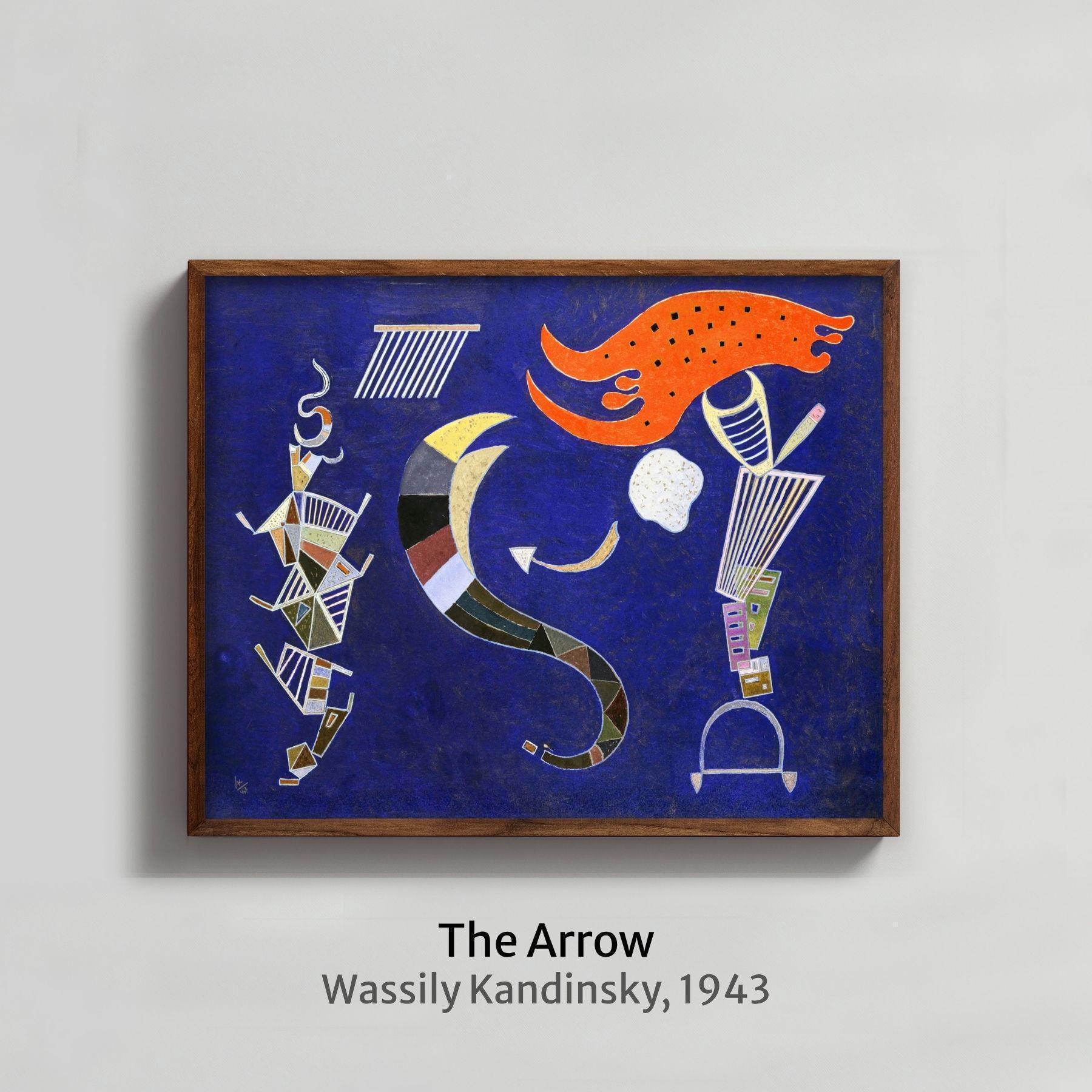 Bold Blue Abstract | MCM Modern Office Wall Art | Wassily