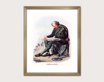Campbell Clan Scholar — R.R. McIan, 1845. Highland Clan Print. Scottish Tartan Art. (Digital Download)