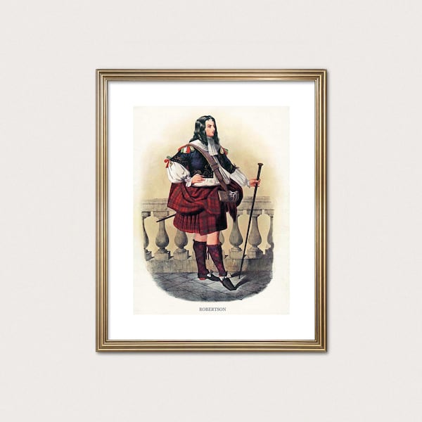Robertson Clan Chieftain — R.R. McIan, 1845. Highland Clan Print. Scottish Tartan Art. (Digital Download)