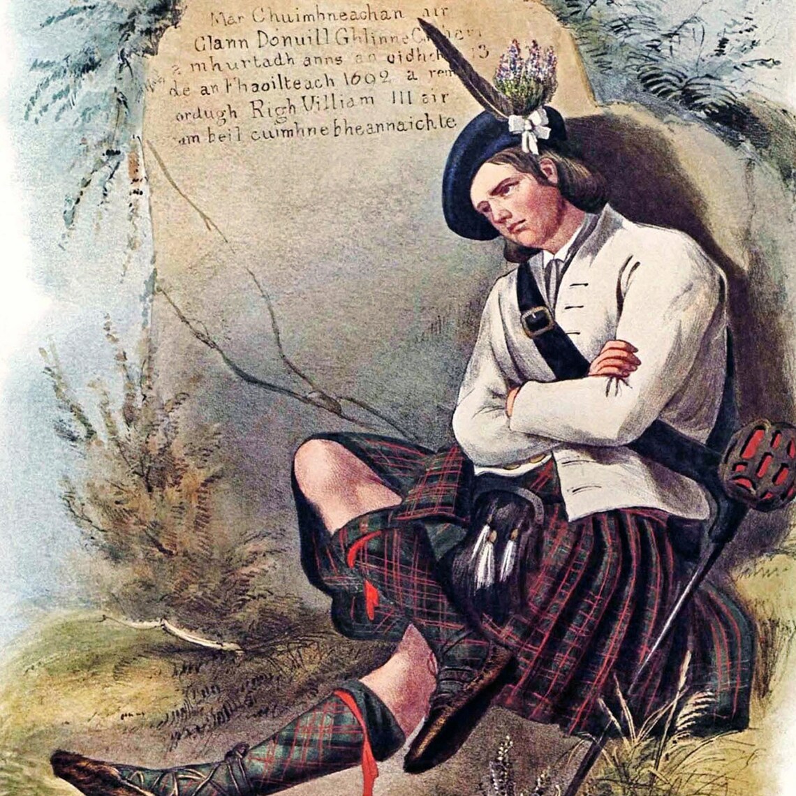 Clan MacDonald of Glencoe Family Art Print Highland Hilt Sword Etsy