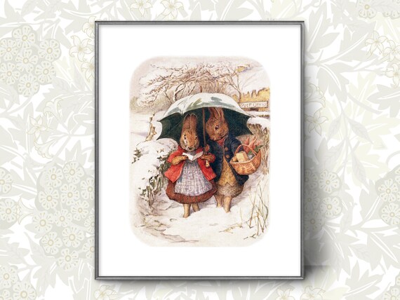 One Morning a Little Rabbit  Beatrix Potter Artwork – The Rose Gallery