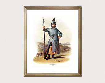MacPhee Clan Warrior — R.R. McIan, 1845. Highland Clan Print. Scottish Tartan Art. (Digital Download)