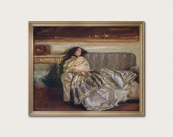 Nonchaloir John Singer Sargent Print Download - after the party feminine wall art · Digital Download