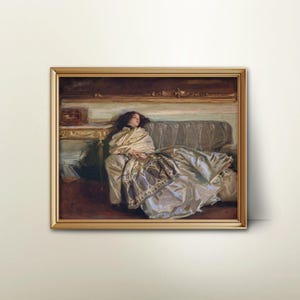 Nonchaloir John Singer Sargent Print Download - after the party feminine wall art
