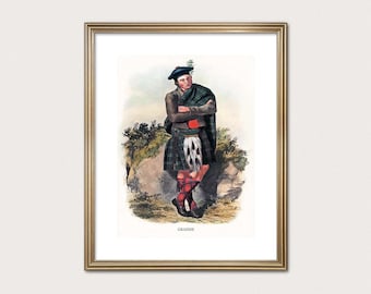 Graeme Clan Traveller - R.R. McIan, 1845. Highland Clan Druck. Schottische Tartan-Kunst. (Digitaler Download)