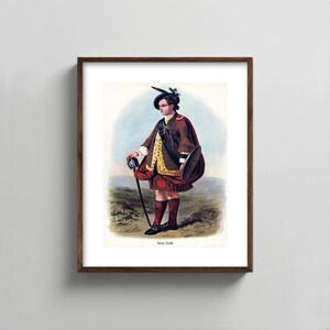 MacNab Clan Print zum Ausdrucken - Vintage Poster, schottisches Wandbild, Geschenk für Männer