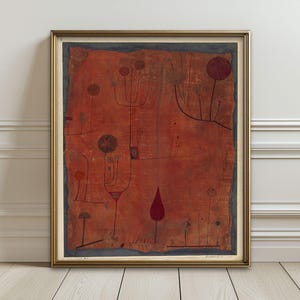 Red Fruits Paul Klee Print PRINTABLE - vintage abstract art modern art landscape