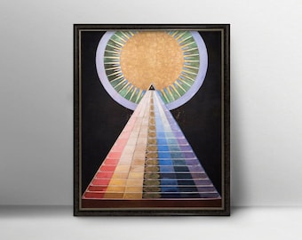 Altarpiece Hilma af Klint Print Download - Seance Inspired Abstract Painting