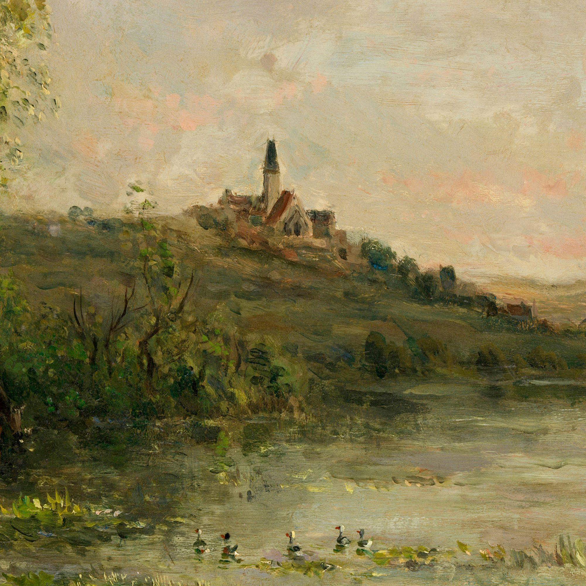 セーヌ川の朝 シャルル・フランソワ・ドービニー 風景画 - フランスの