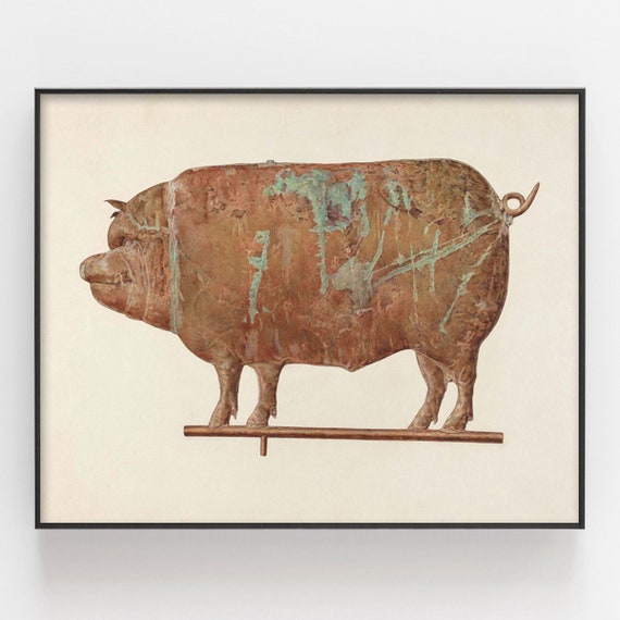 Printable Pig Art Print Farm Wall Art Downloadable Prints | Etsy