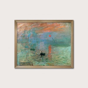 Sunrise Impression Claude Monet Print - harbor seascape colorful ocean artwork · Digital Download