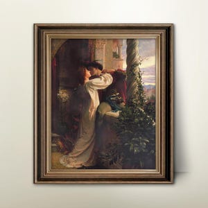Romeo und Julia Shakespeare Poster - Mittelalterliche romantische Malerei, Vintage Gothic