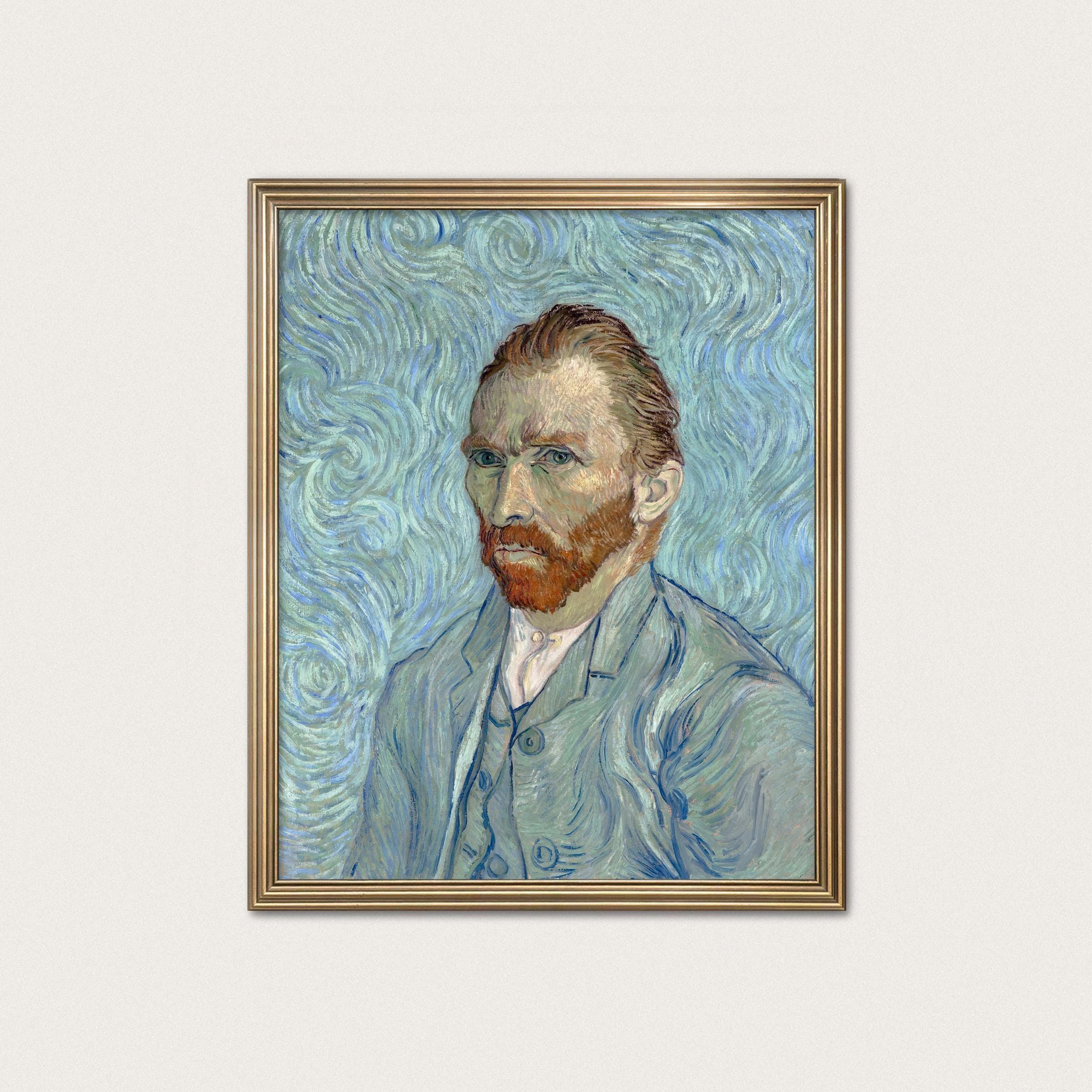オランダ ゴッホ カビゴン プリントアート 63×83 額装オプション済 新品 ゴッホ作「最後の自画像」ダウンロード、ヴィンテージフランス印象派