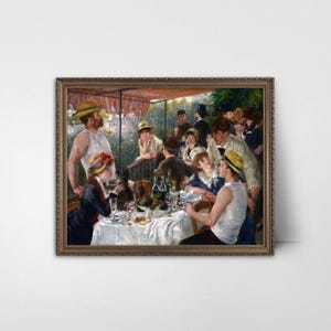Luncheon of the Boating Party Renoir Print - französisches Café Dekor, Paris Wandkunst