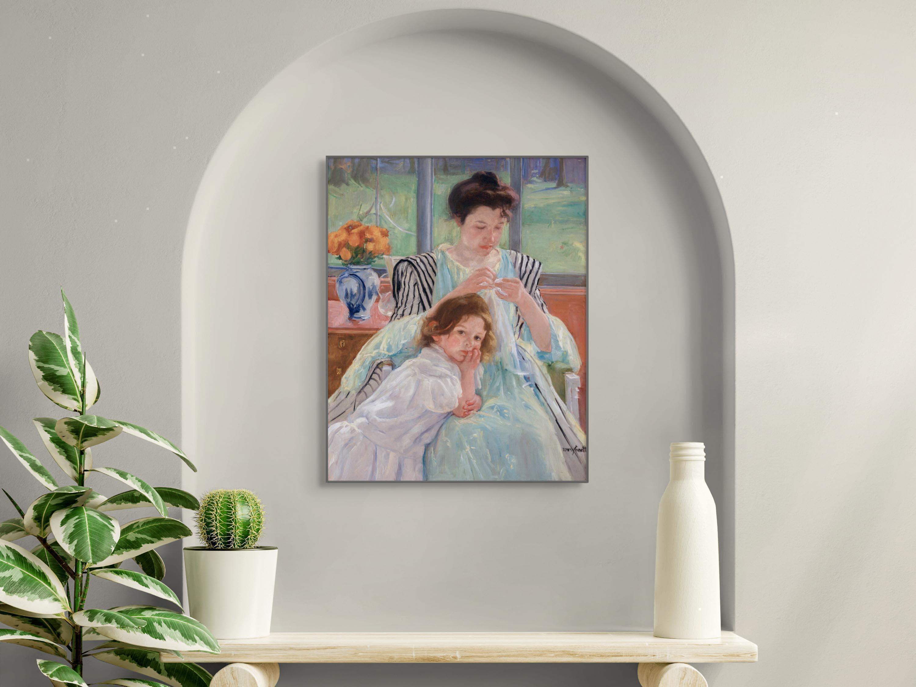 マタニティ・キス ヴィンテージ ステンドグラス メアリ―・カサット 母と子 マタニティ・キス ヴィンテージ ステンドグラス メアリ―・カサット 母