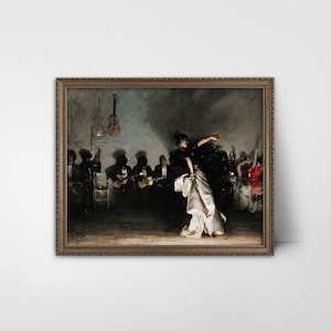 El Jaleo John Singer Sargent Print - vintage Romani dance painting, free spirit