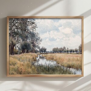Muted English River Landscape Art | Marsh Painting | William Fraser Garden, 1897 | Fine Art Print | Digital Download image 2
