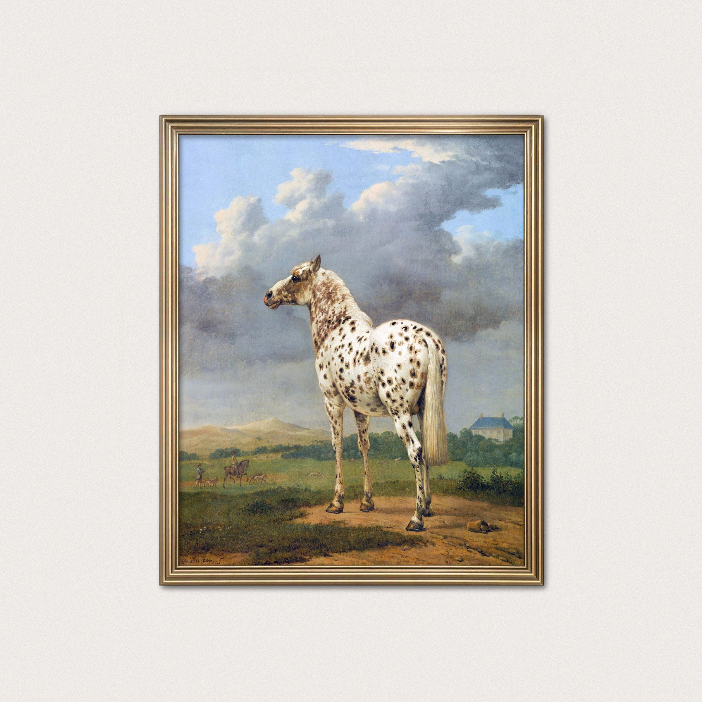 17世紀の絵画、斑模様のアパルーサ馬（デジタルダウンロード） - Etsy 日本