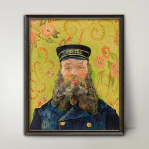 El Cartero de Van Gogh - Retrato audaz, descargable, arte impresionista francés