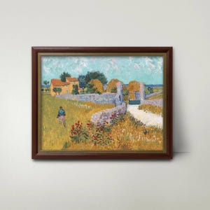 Provence Farmhouse, Van Gogh Download - Vivid Landscape, French Lavender Decor