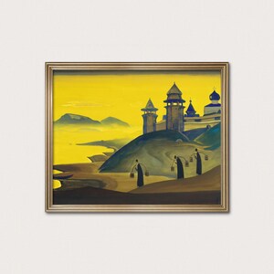 And We Are Trying Symbolic Monk Print - spiritual modern art, expressionist art (Digital Download)