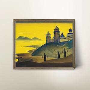 And We Are Trying Symbolic Monk Print - spiritual modern art, expressionist art