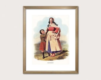 Matheson Clan Matriarchin - R.R. McIan, 1845. Highland Clan Druck. Schottische Tartan-Kunst. (Digitaler Download)