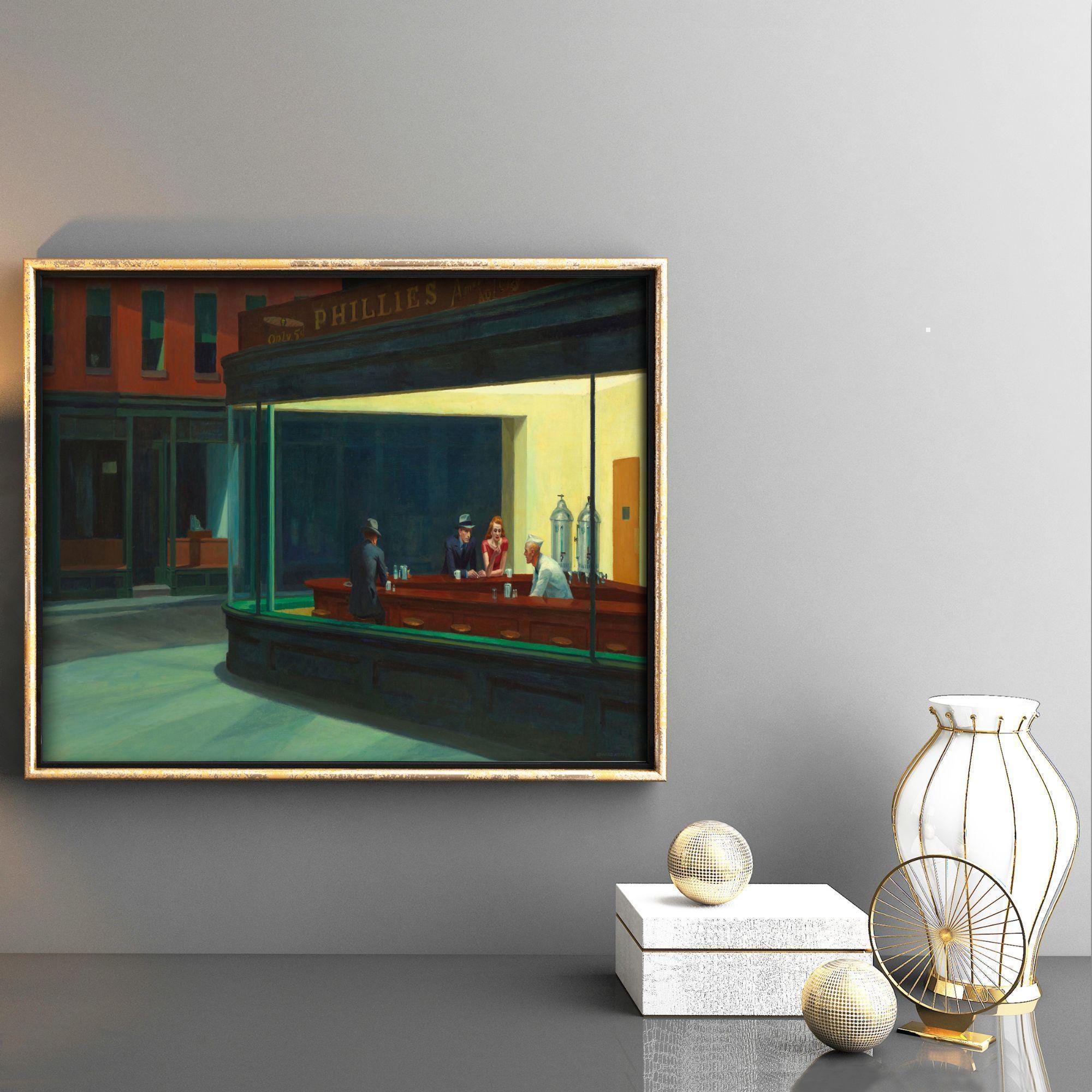 エドワード・ホッパー作「ナイトホークス」の印刷可能作品