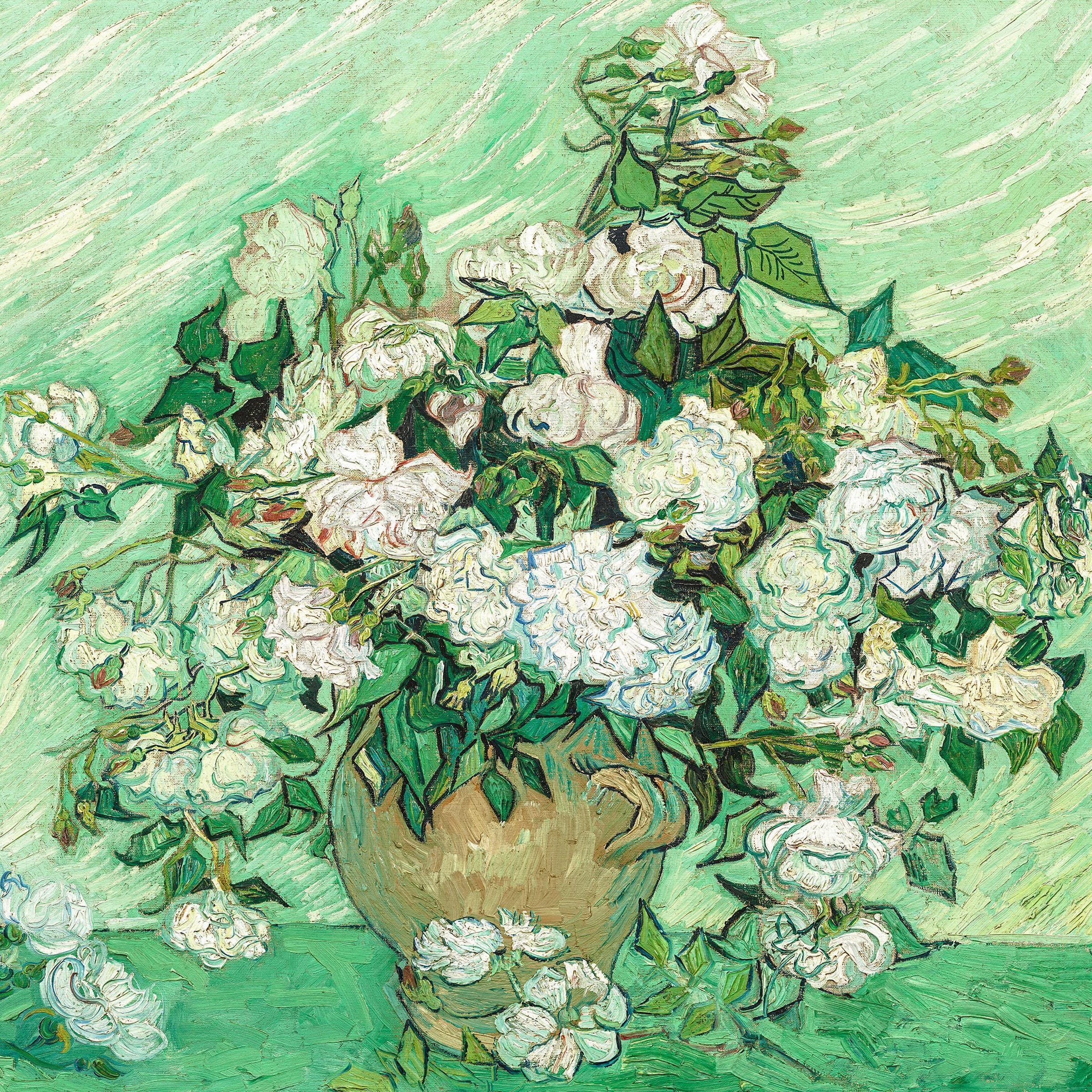 ゴッホのバラの版画：フランスの植物静物画（デジタルダウンロード