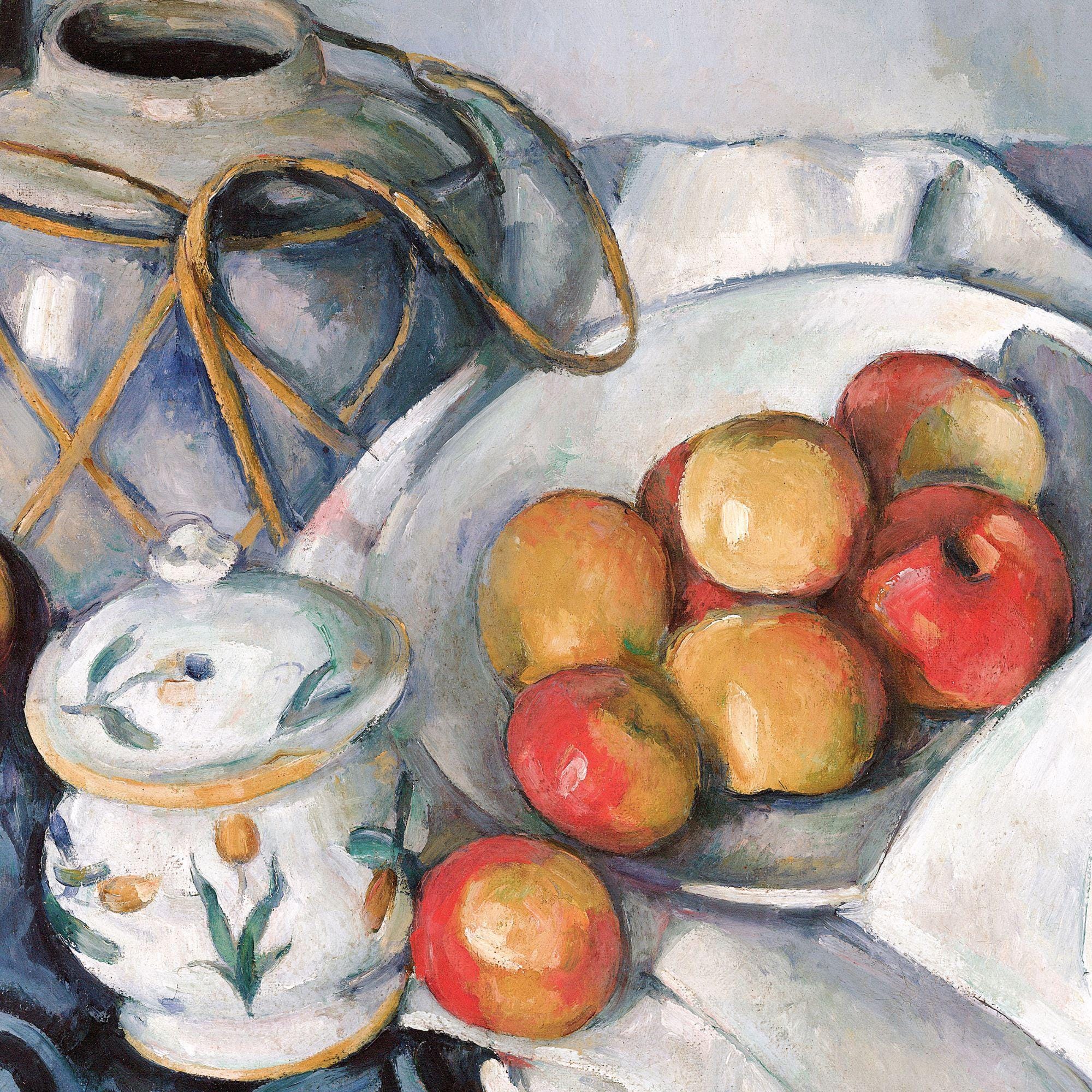 セザンヌの「りんごのある静物画」プリント - ヴィンテージのホーム