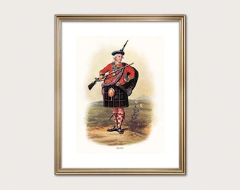 Schalk-Soldat - R.R. McIan, 1845. Highland Clan-Druck. Schottische Tartan-Kunst. (Digitaler Download)
